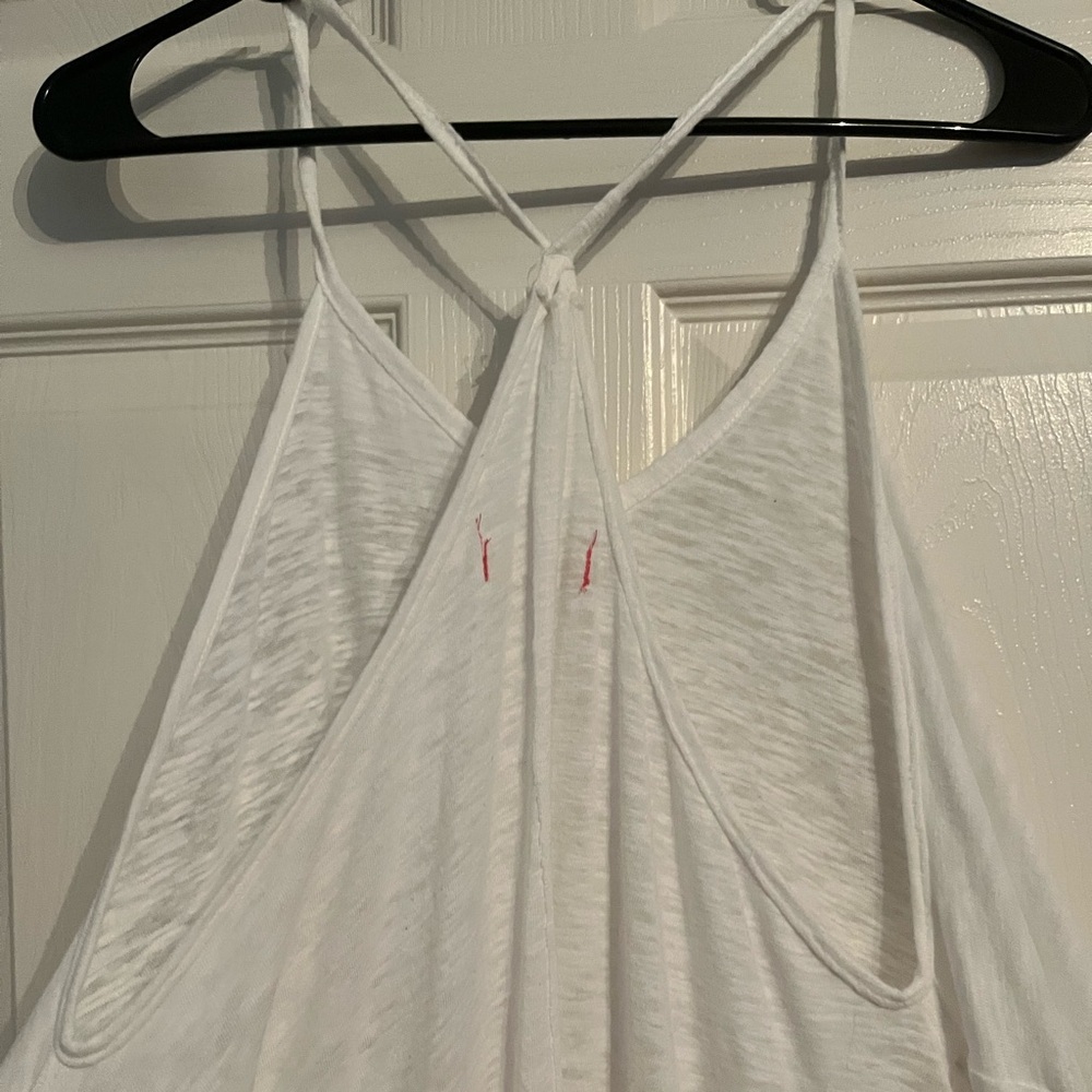 Free People Hibiscus Tunic- Mini Dress We The Free Size Medium White Lightweight - Picture 10 of 10